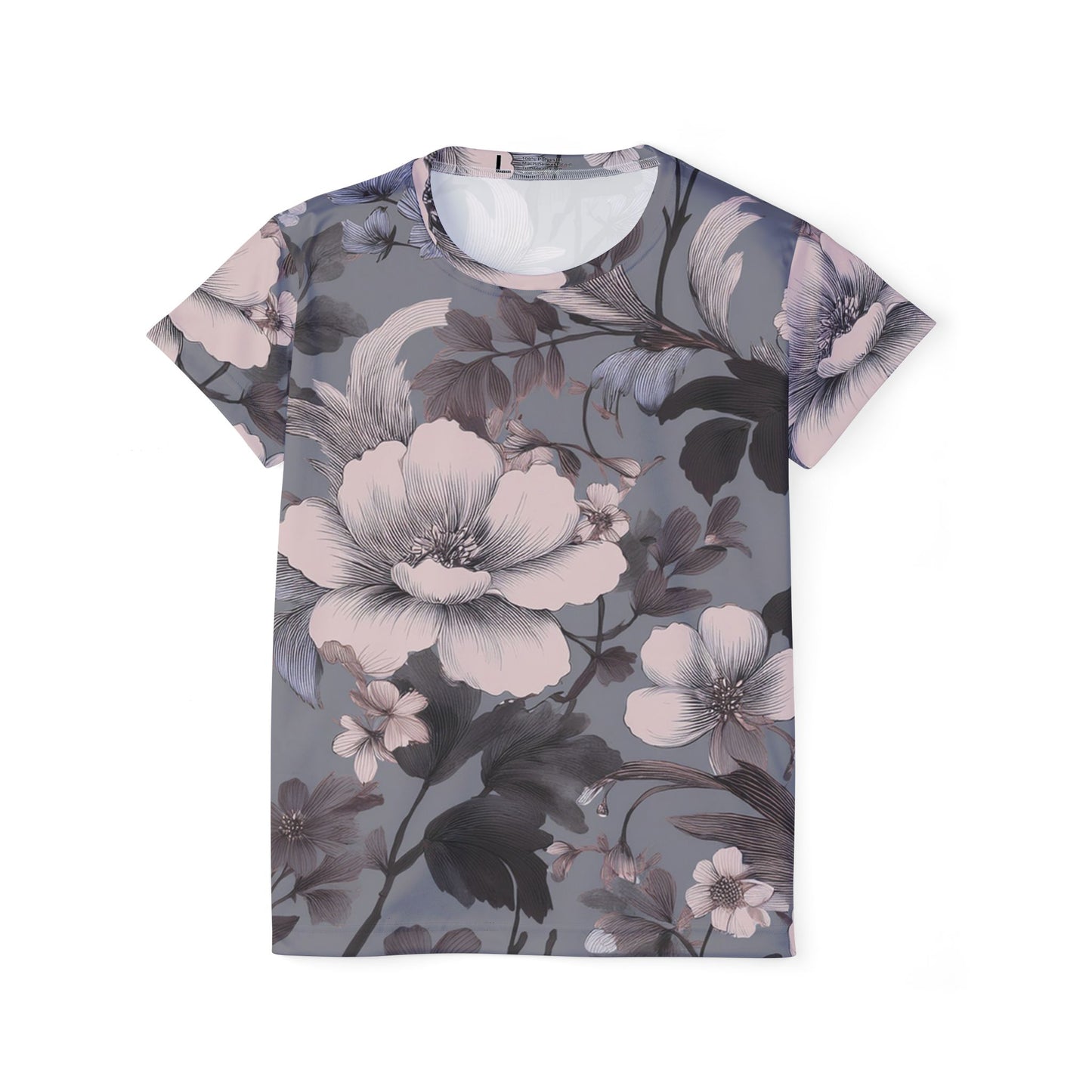 Women Poly T-Shirt with Floral Print