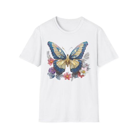 Butterfly Unisex Short Sleeve Tee Shirt Gildan Softstyle 64000 Monarch Design Graphic Tee