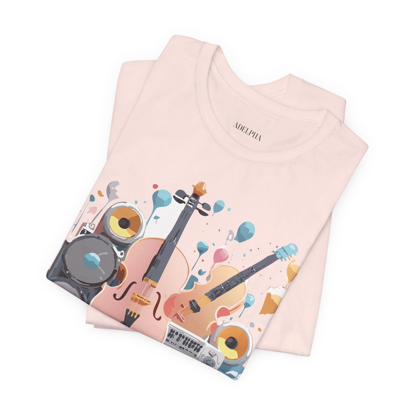 Adelpha Vintage Inspired Music Graphic T Shirt Unisex Jersey Short Sleeve Tee Artwork