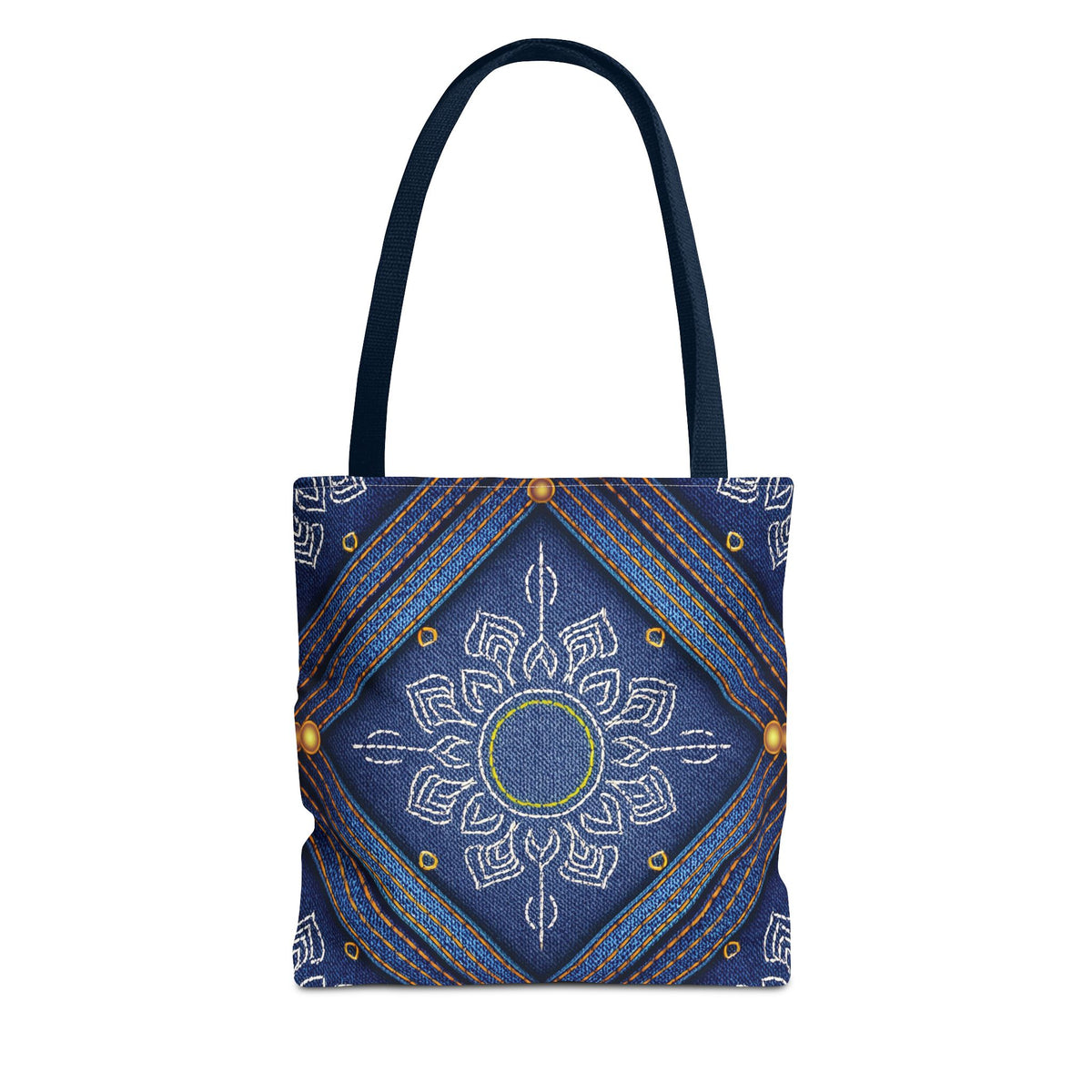 Diwali Graphic Denim Fabric Imitation Print Unisex Canvas Bag Poly Spun 3 Sizes Tote Bag 205-6