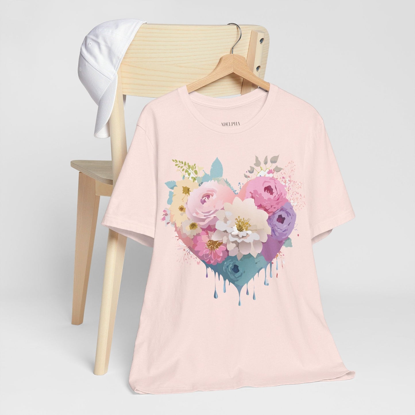 Valentine Graphic Tee Unisex Short Sleeve Shirt With Adelpha Vintage Artwork Design