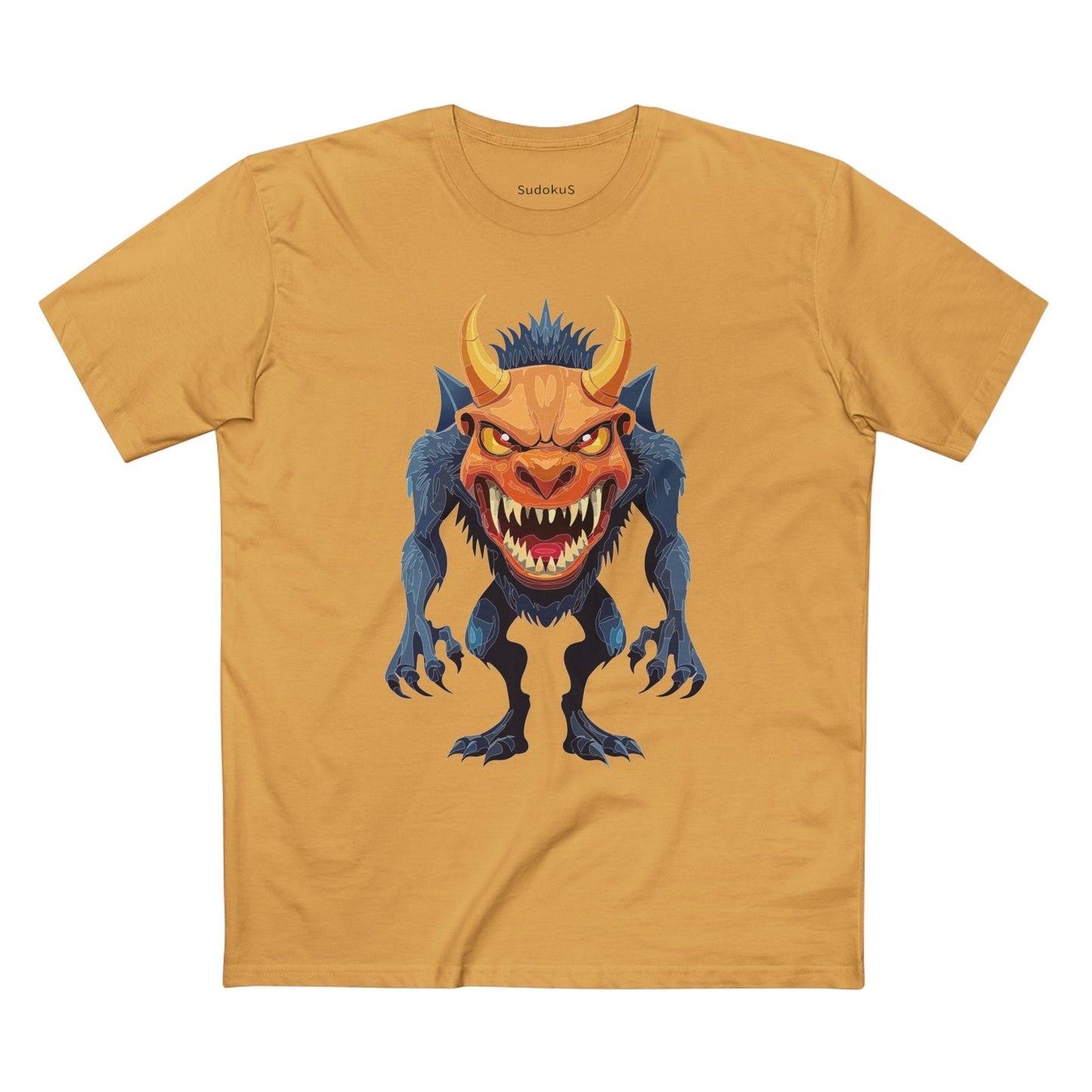 Cartoon Monsters Graphic Unisex 100 Cotton Staple Tee 5