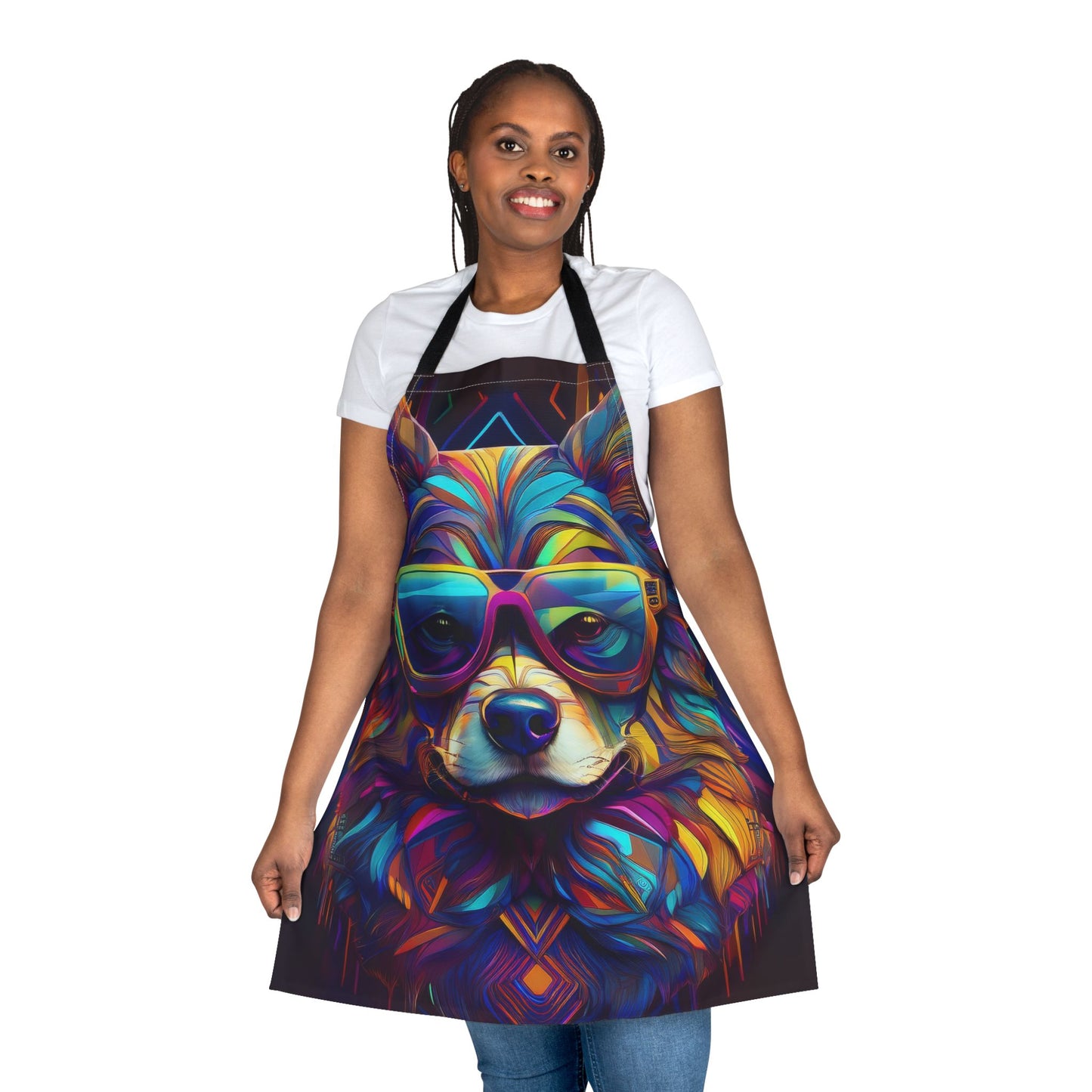 Dog 100% Polyester Stain-resistant 31.5 x 25.6 | Art Print Canvas Apron 4