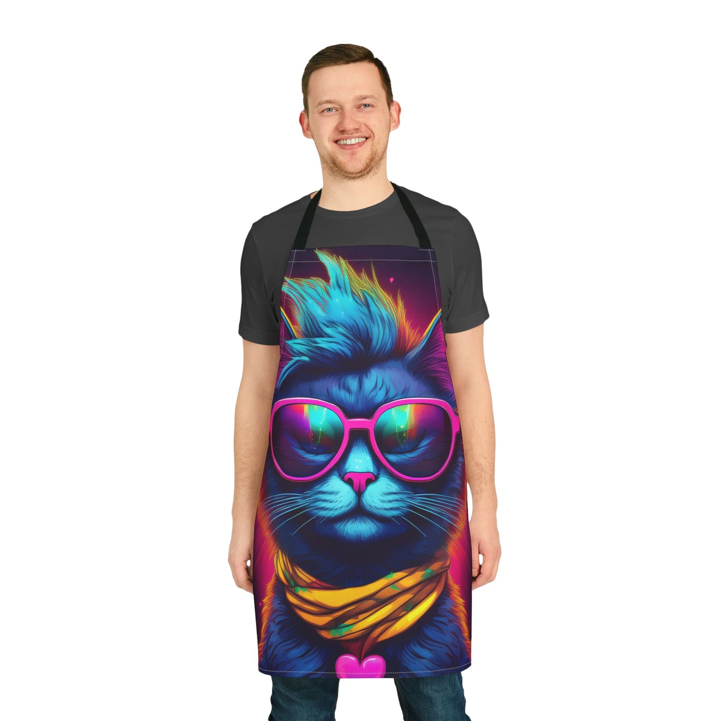 Cat 100% Polyester Stain-resistant 31.5 x 25.6 | Art Print Canvas Apron 1