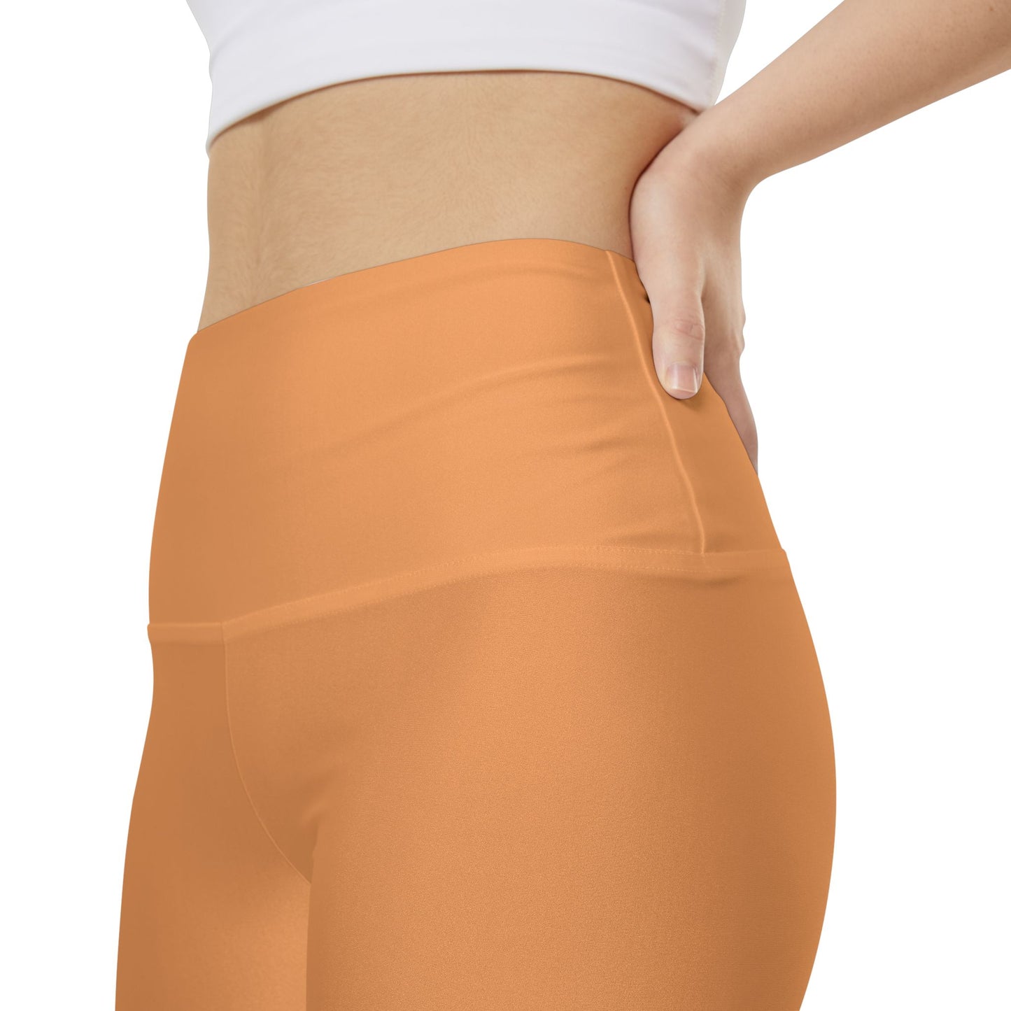 Sandy Gold Women's Workout Shorts — High-Waist Biker Shorts for Yoga & Running