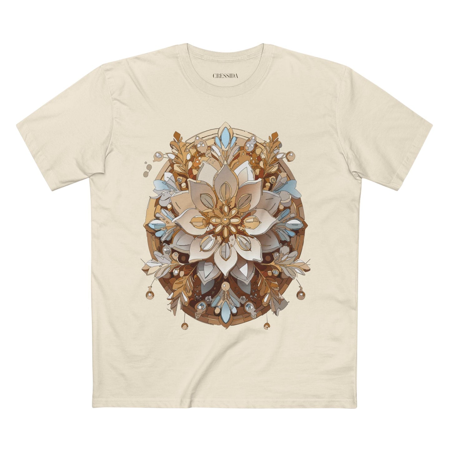 Floral Graphic T-Shirt Unisex 100 Cotton Art Design with Antique Flowers Tee 19