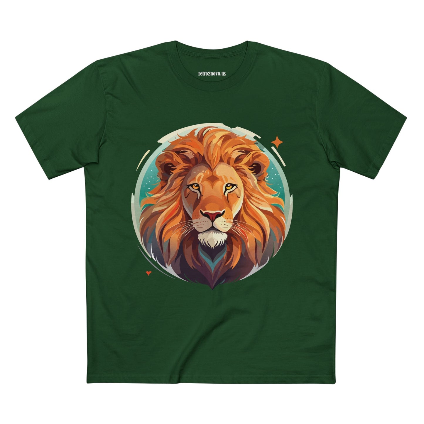 Unisex Lion Shirt With Original Art Design Premium Cotton Tee By Retro2Nova For Soft Breathable Everyday Comfort