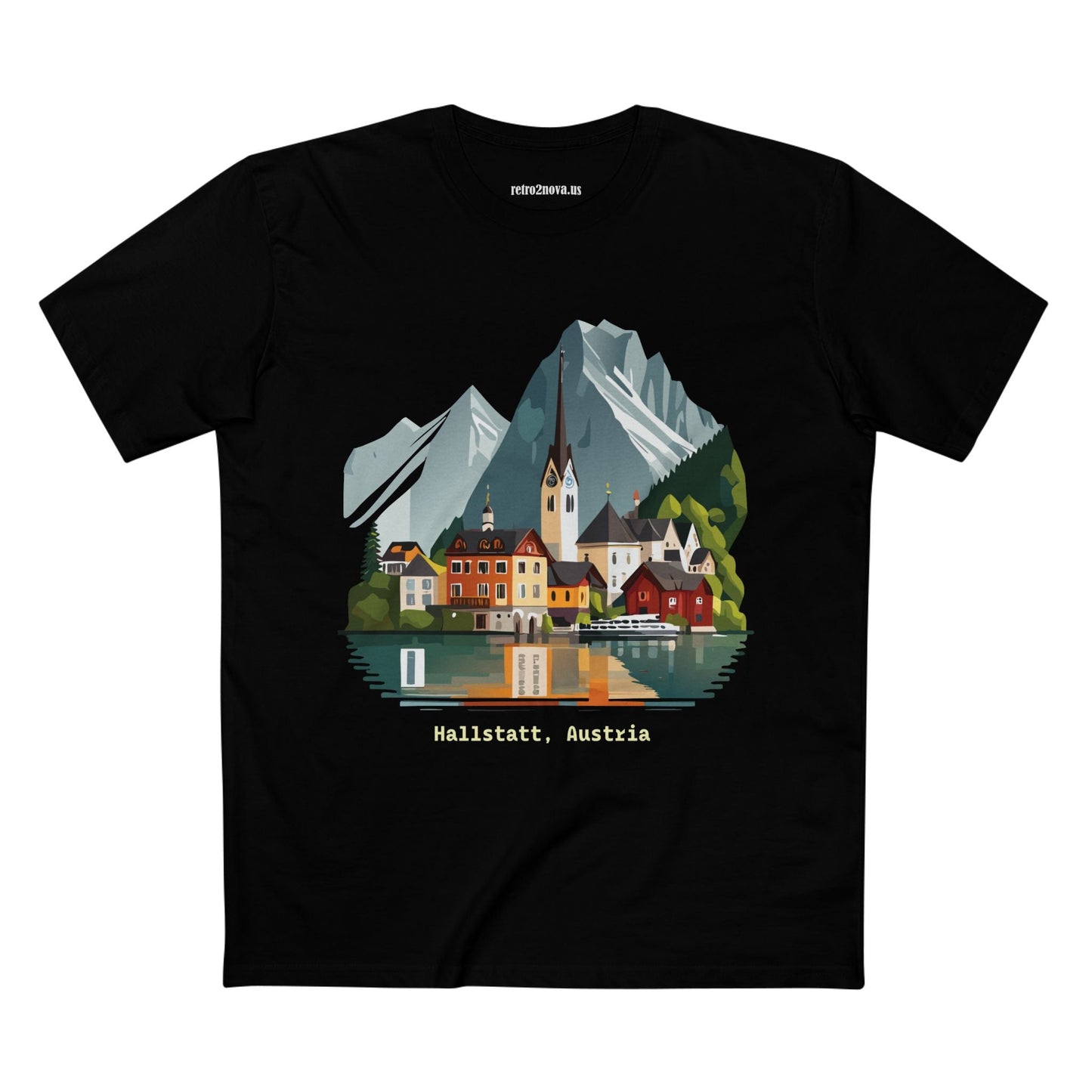 Austria Travel Shirt Unisex Premium Cotton Tee With Original Art Design Retro2Nova Collection