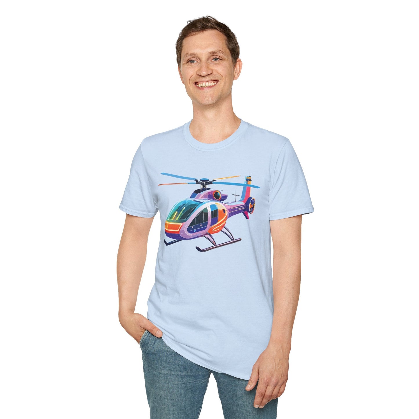 Chopper Helicopter Shirt Unisex T Shirt Softstyle 64000 100 Percent Ring Spun Cotton