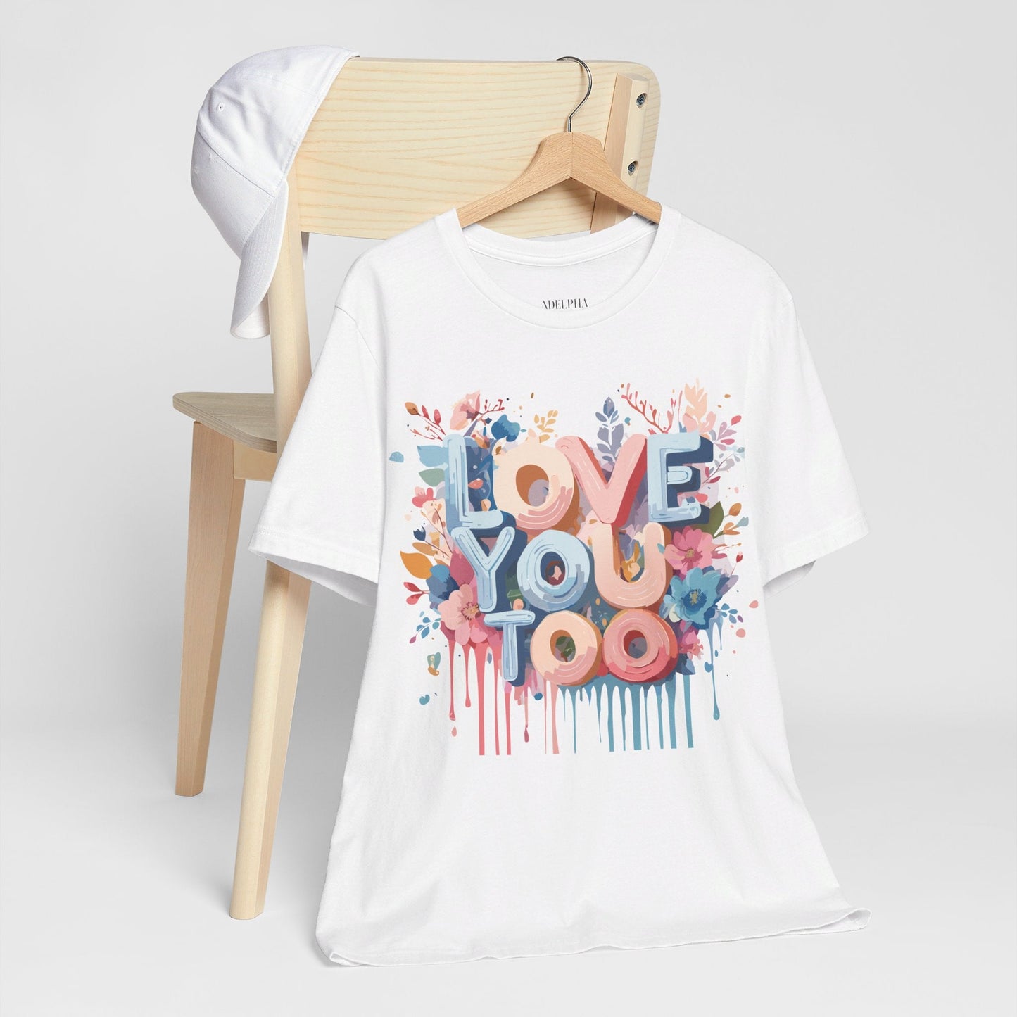Valentine Day Graphic Unisex 100 Cotton Vintage Artwork with Love and Flower Design Tee 41