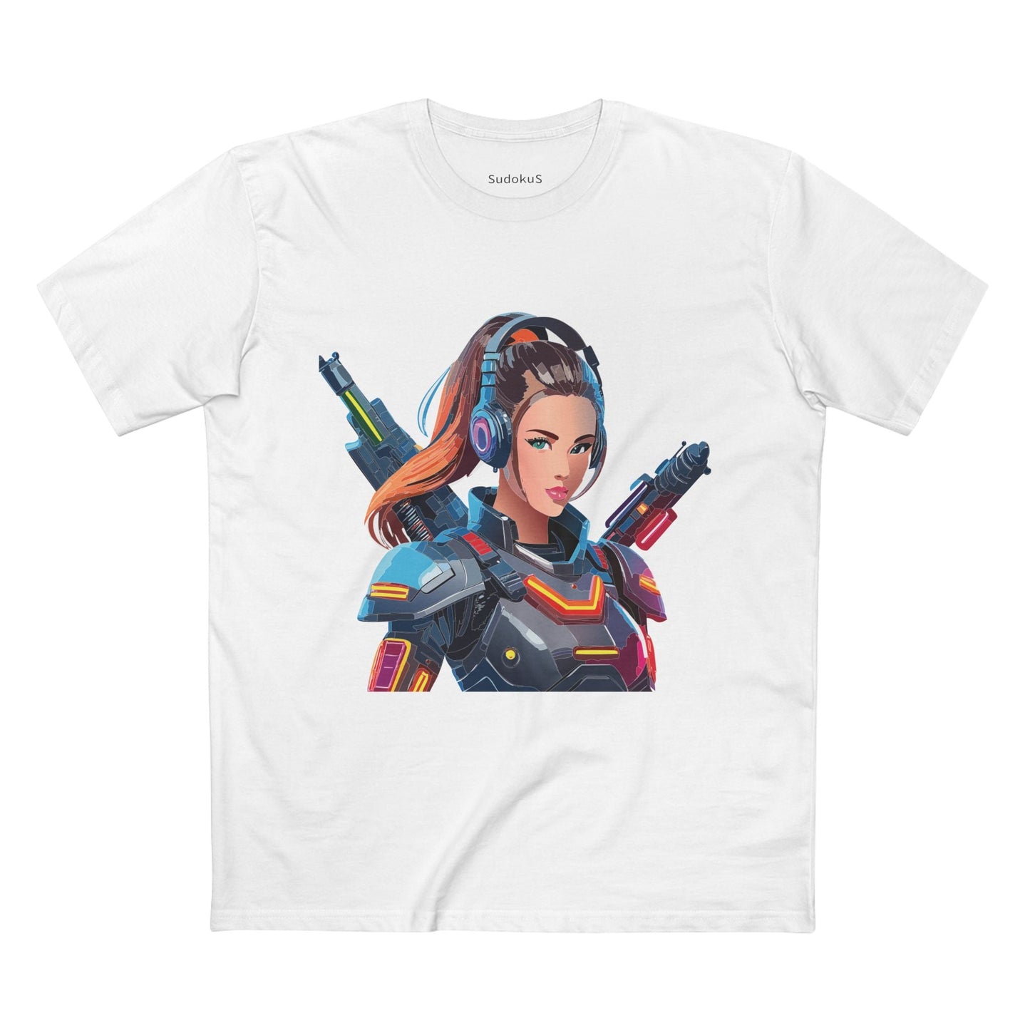 Army-woman Graphic Unisex 100 Cotton Staple Tee 13