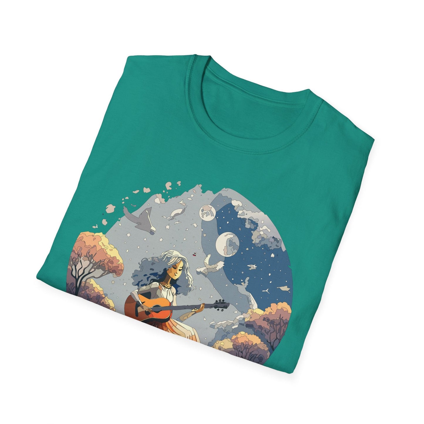 Womens Graphic T Shirt Art Design Tee Unisex Softstyle Cotton Shirt Everyday Comfort Durable Wear