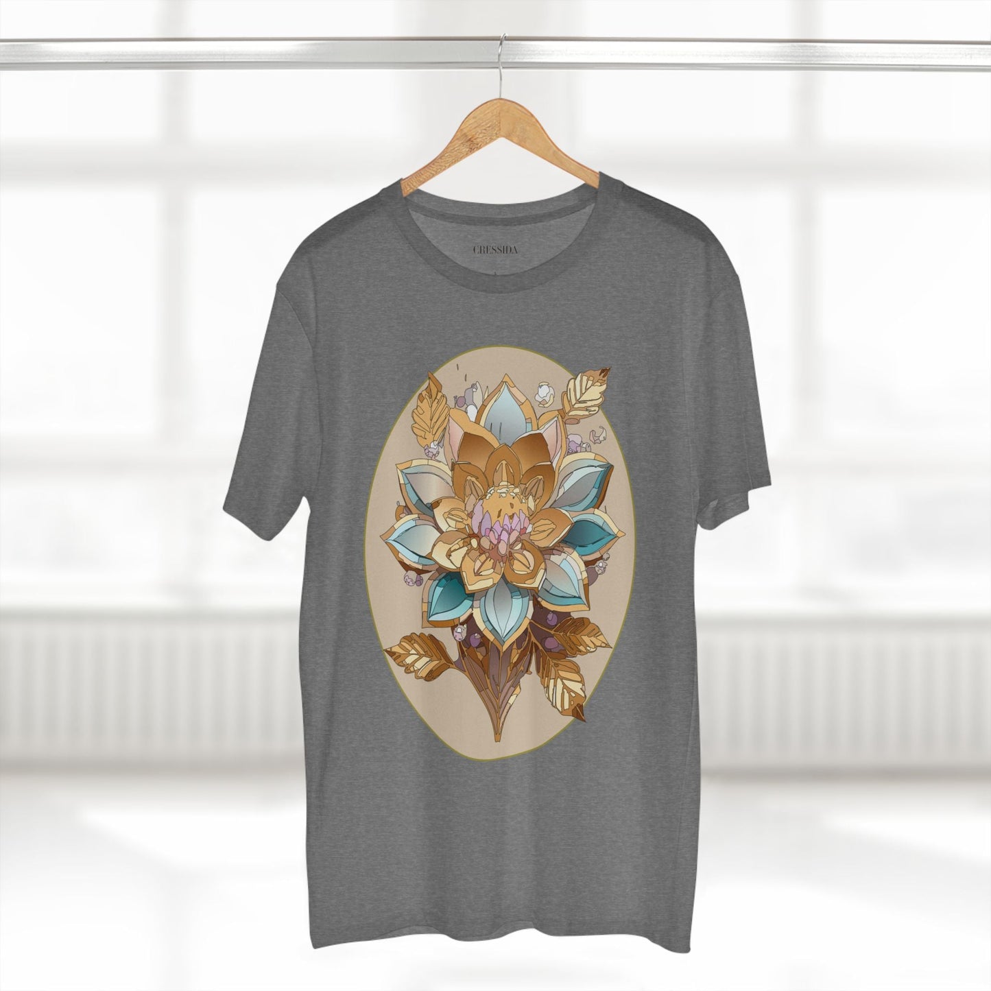 Floral Graphic T-Shirt Unisex 100 Cotton Art Design with Antique Flowers Tee 26