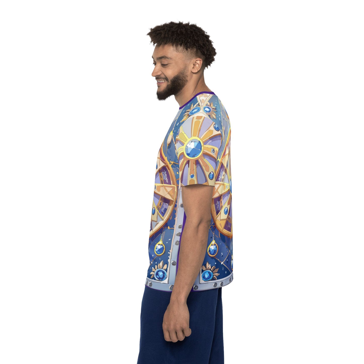 Unisex Poly T-Shirt with Abstract Graphic Design Print