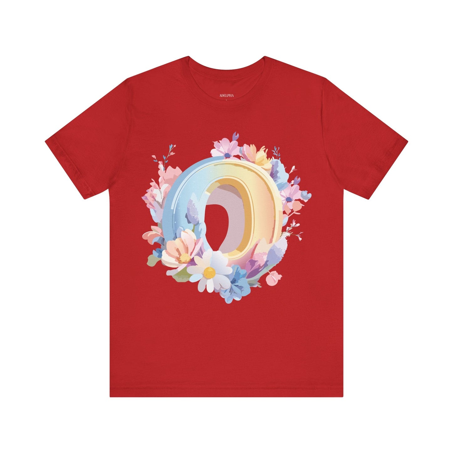 Letter O Unisex Graphic Tee  Art Design Vintage Inspired Short Sleeve Jersey
