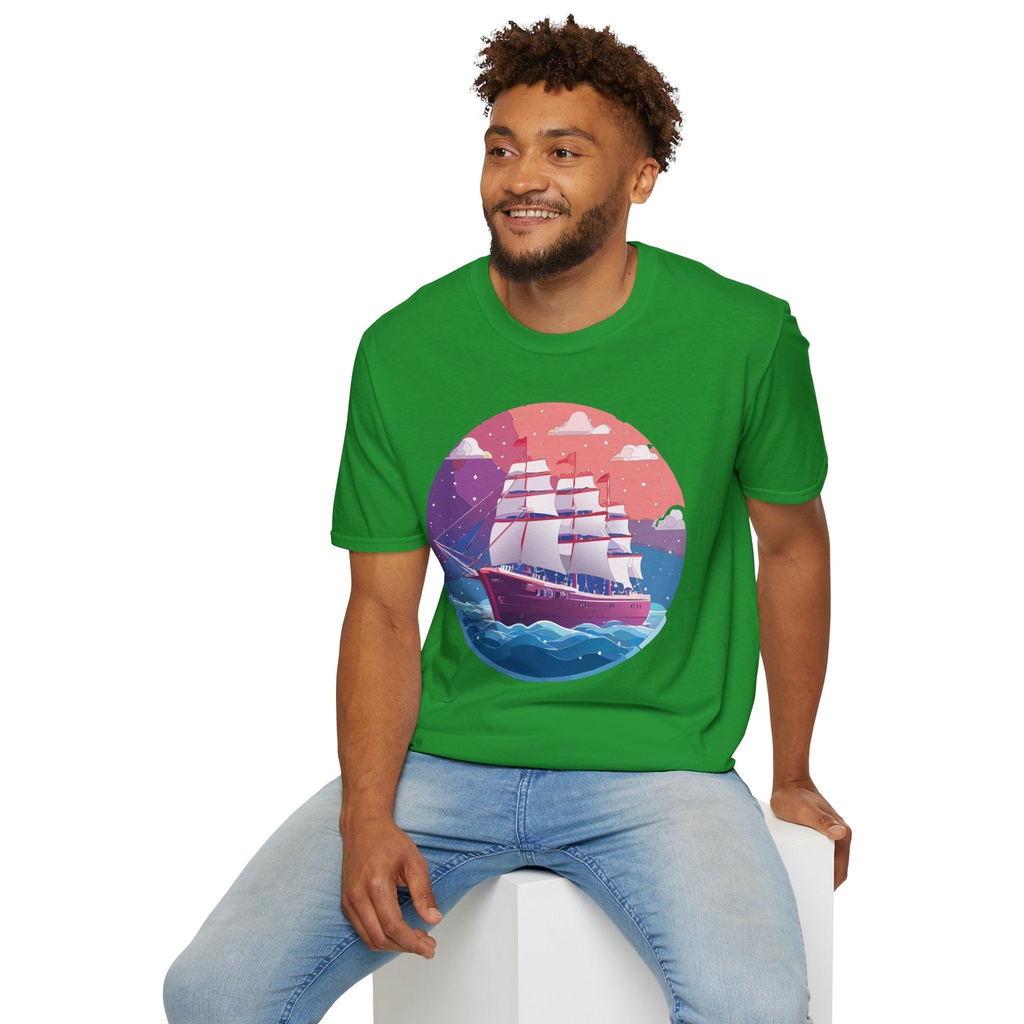 Unisex Gildan Softstyle 64000 T Shirt Ship Frigate Vessel Tee For Maritime Enthusiasts