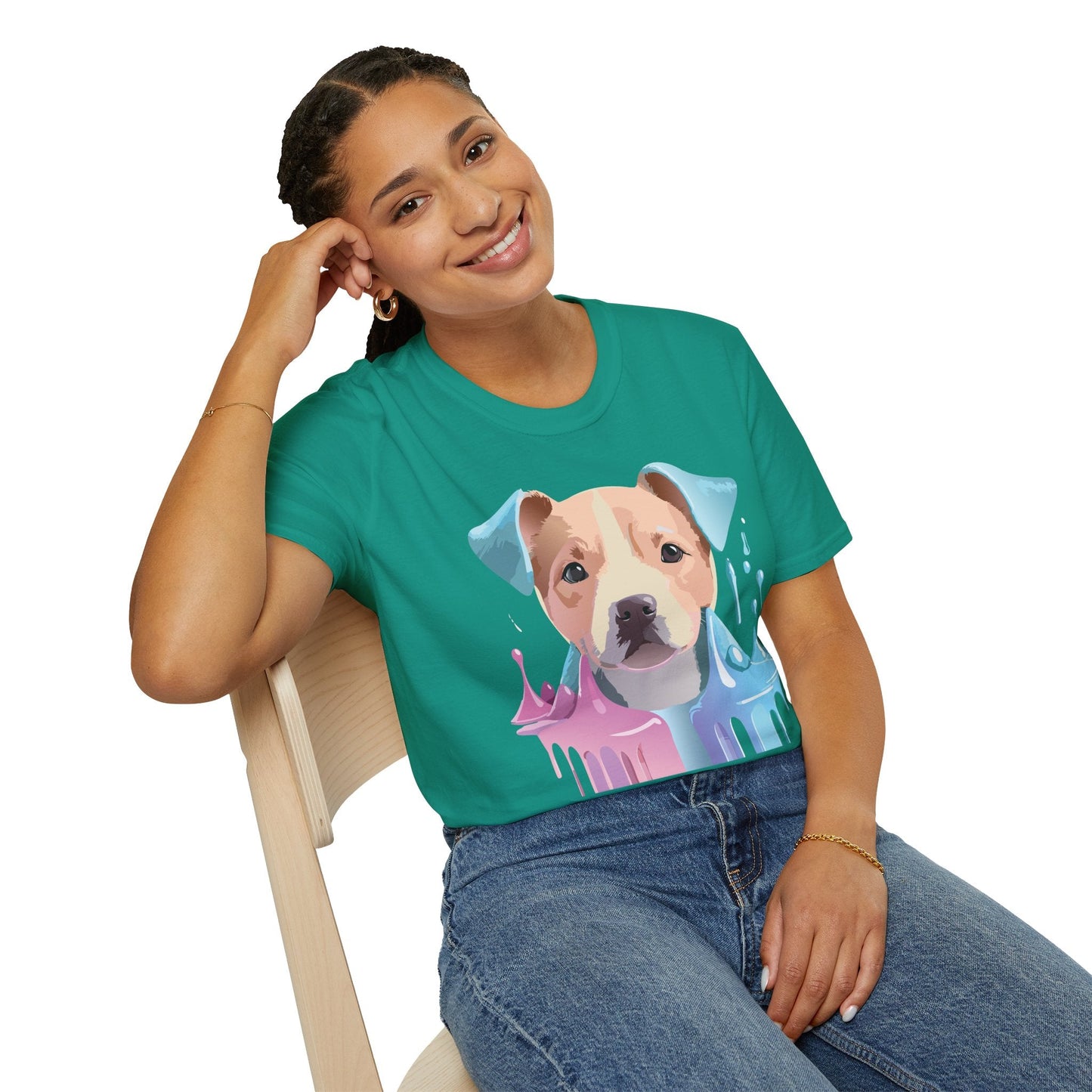 Dog Shirt Unisex Animal Tee Softstyle Gildan 64000 Cotton Tee