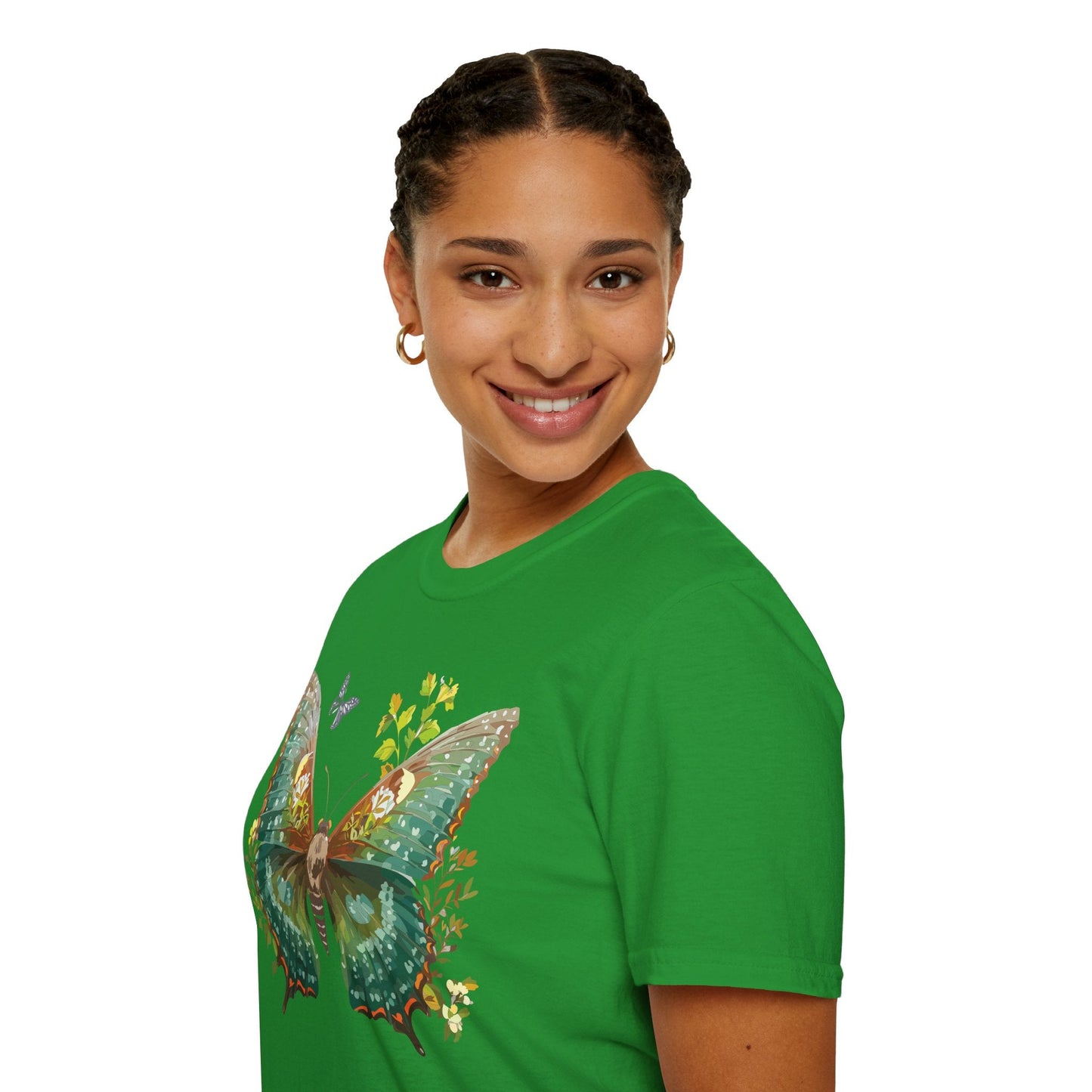 Butterfly Shirt Unisex T Shirt Monarch Print Gildan Softstyle 64000 Comfortable Everyday Wear