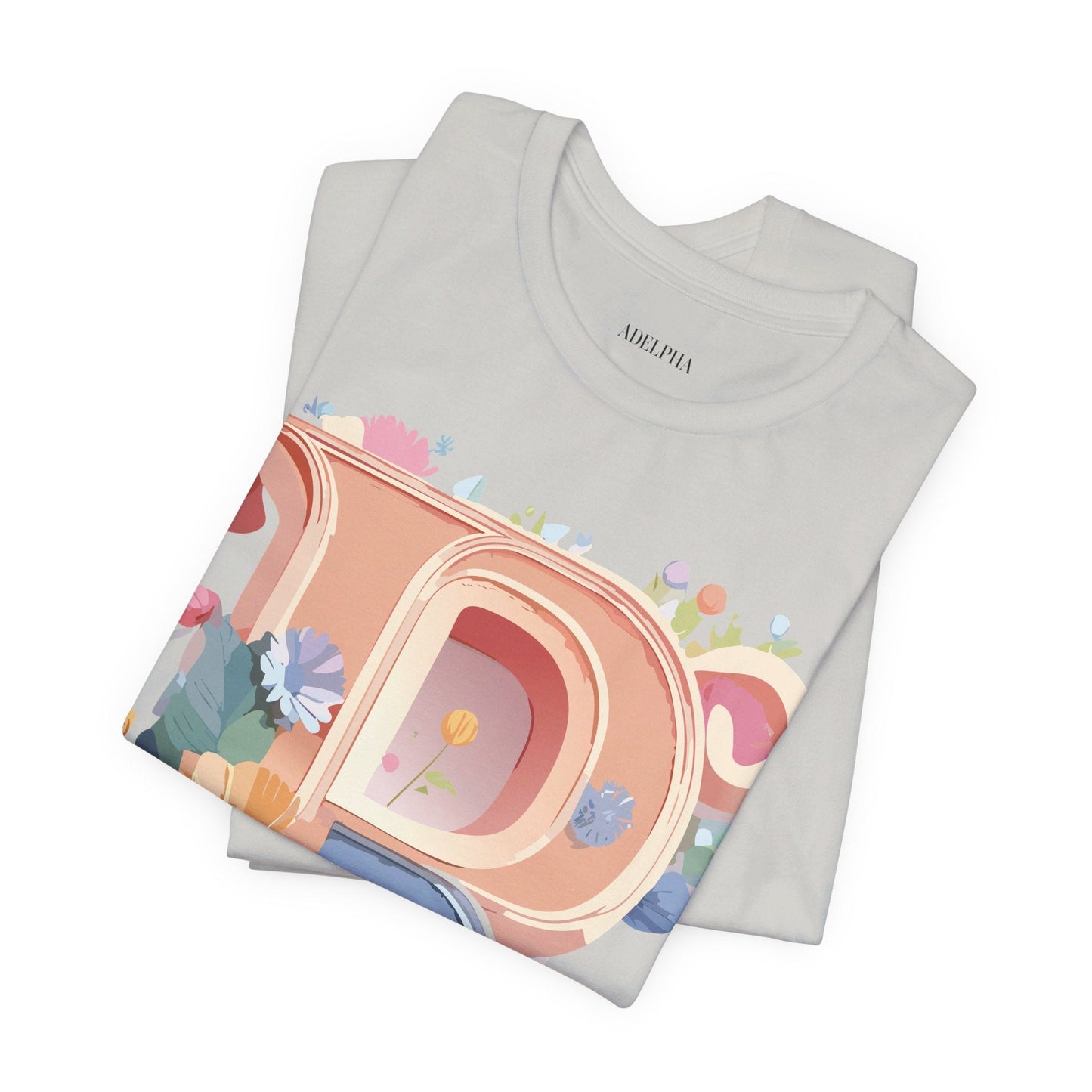 Letter R  Graphic Tee Unisex Short Sleeve Vintage Art Design Tee