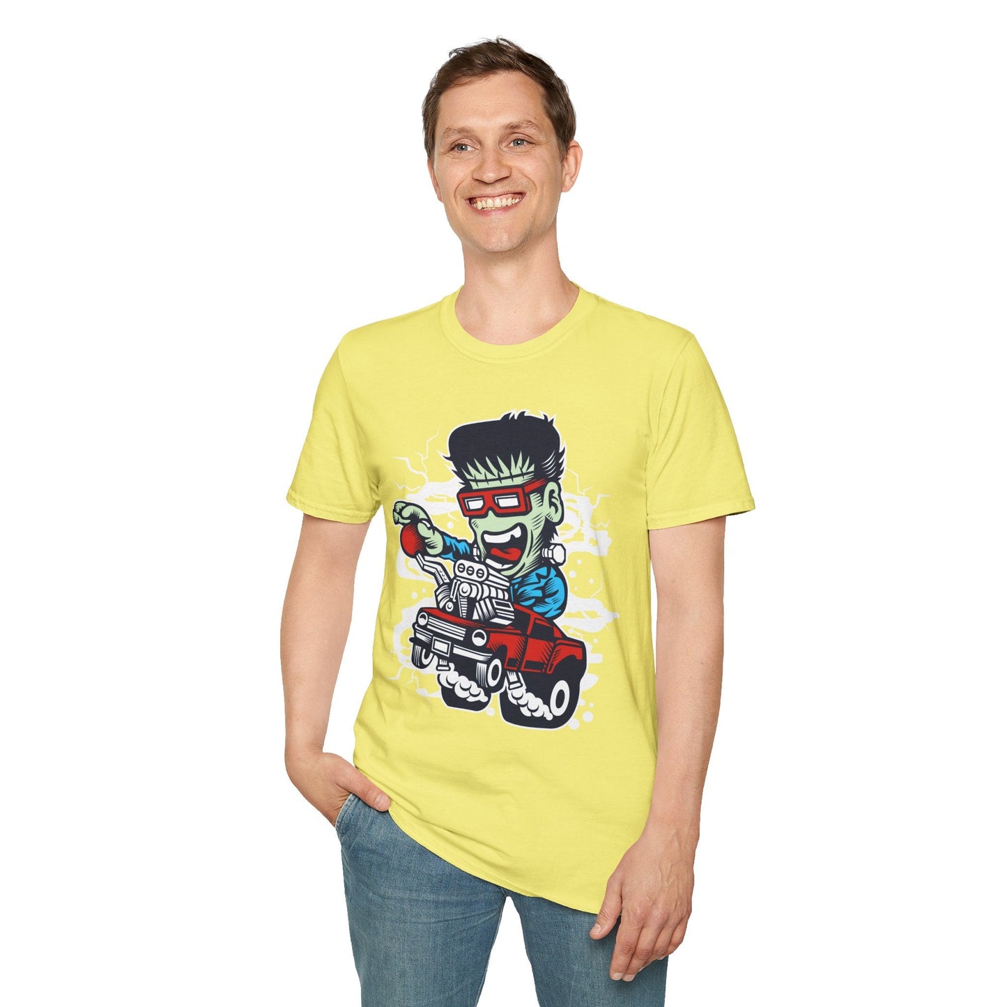 Cartoon T Shirt Animation Tee Funny Unisex Softstyle Gildan 64000 100 Percent Cotton
