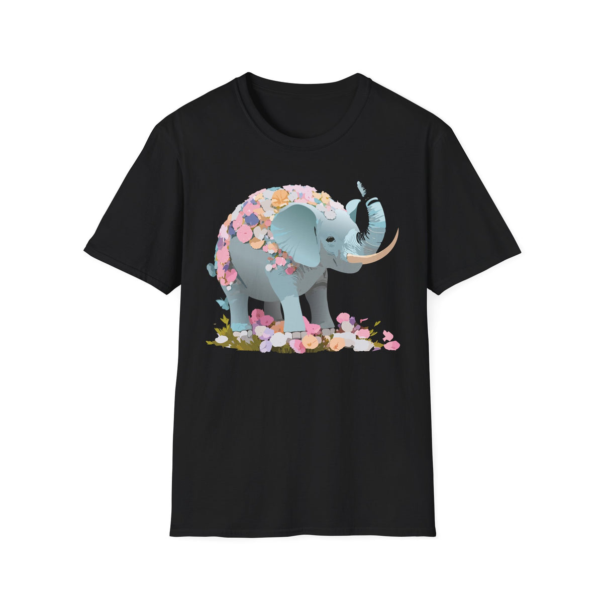 Floral Baby Elephant T-Shirt | Watercolor Elephant Tee