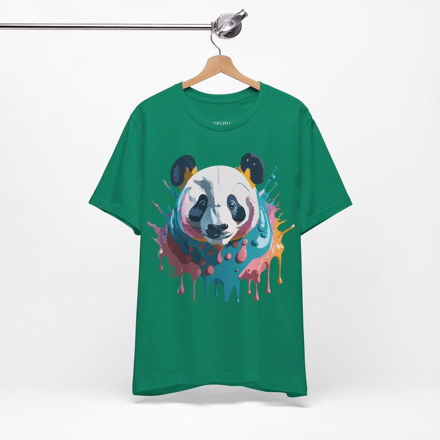 Panda Graphic Tee Unisex Short Sleeve Art Design By Adelpha Vintage Inspired Shirt