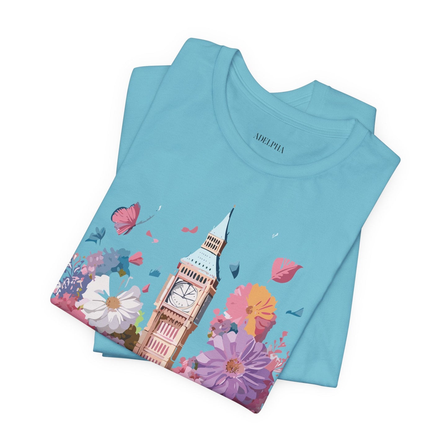 Adelpha London Tourist Unisex Graphic Tee Vintage Inspired Art Design Short Sleeve Shirt