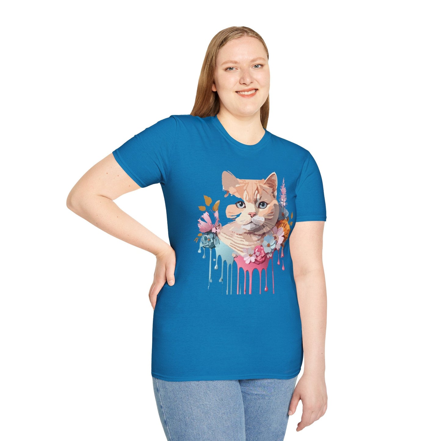 Cat Shirt Unisex Kitten Tee Softstyle Gildan 64000 Cotton Tee