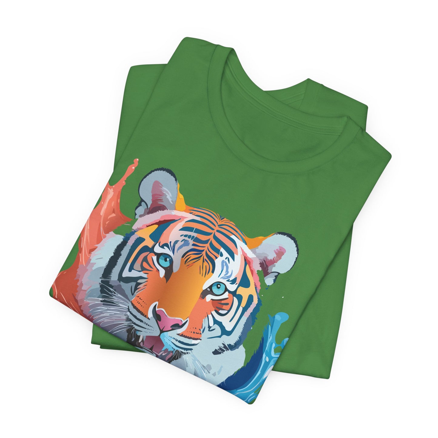 Unisex Tiger Tee, Animal Shirt, Tee Shirt with Tiger, Art T-Shirt, Animal Tees, Big Cat Shirt, Art Design T-Shirt 5