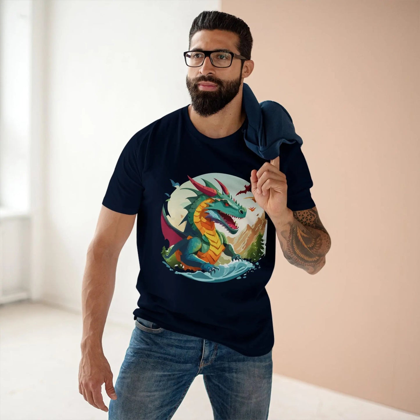 Dragon Graphic Unisex 100 Cotton Staple Tee 26