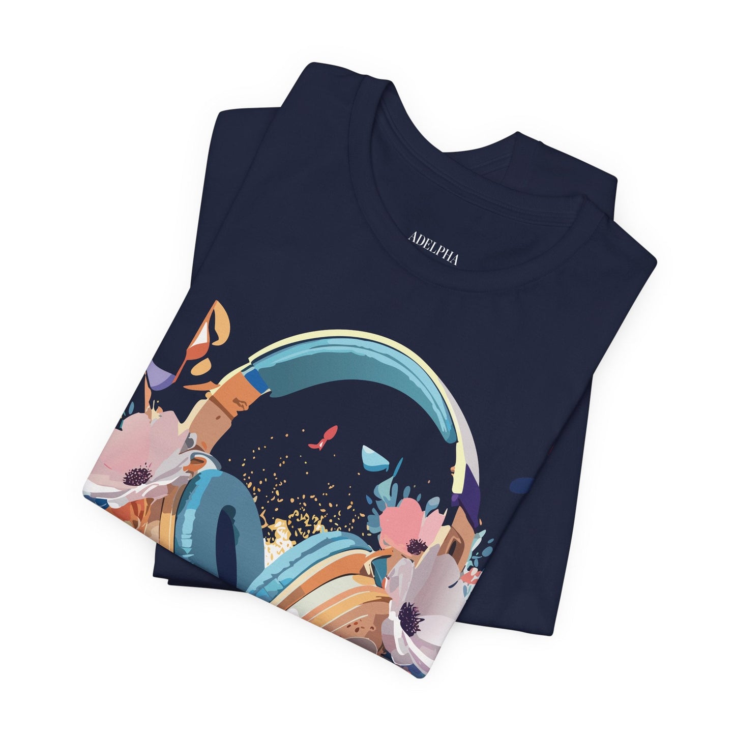 Music Graphic Unisex 100 Cotton Vintage Art with Musical Elements Tee 102