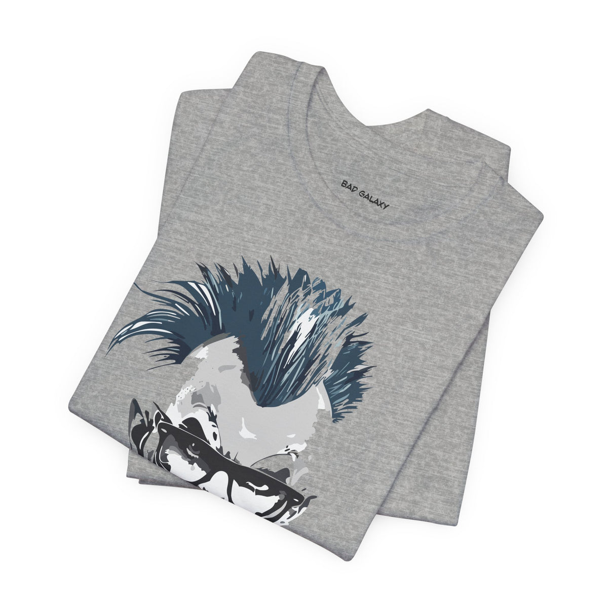 Punk Rock Graphic Unisex Cotton Bella+Canvas Tee with Art Design b32