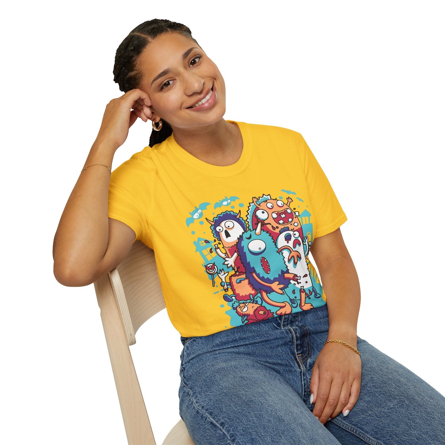Cartoon T Shirt Animation Tee Funny Graphic Unisex Softstyle 100 Percent Ring Spun Cotton Tee