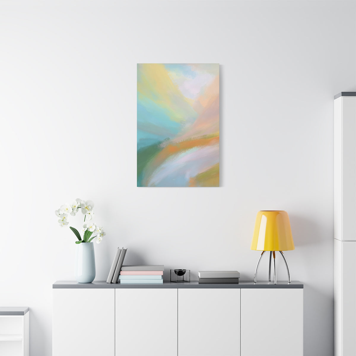 Abstract Pastel Painting Print Canvas 20x24,20x30,24x30 24x32,24x36,30x40 32x48,36x48,40x60 Pine-Wood Inner Frame ABS-94