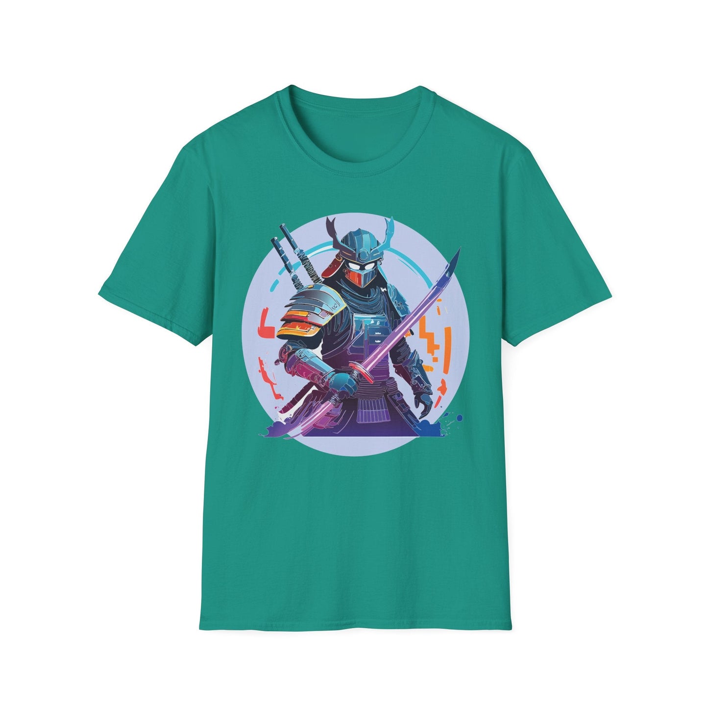 Samurai Shirt Unisex Softstyle Tee 100 Percent Ring Spun Cotton Light 4.5 Oz Graphic Gildan 64000
