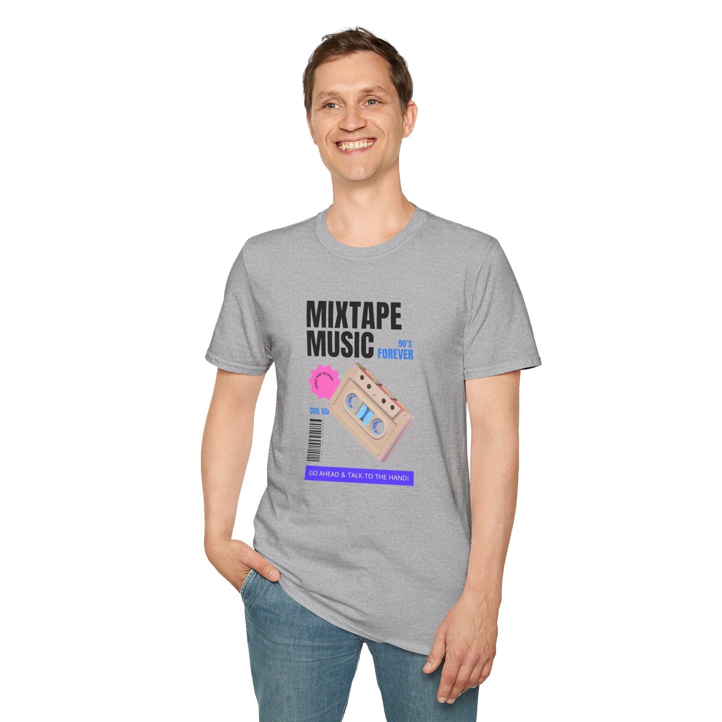 Mixtape Music Vintage Cassette T-Shirt Unisex Cotton Retro Audio Graphic Tee