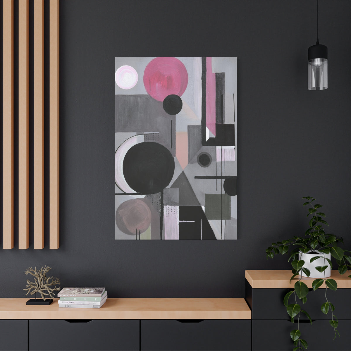 Abstract Geometric Painting Print Canvas 20x24,20x30,24x30 24x32,24x36,30x40 32x48,36x48,40x60 Pine-Wood Inner Frame ABS-42