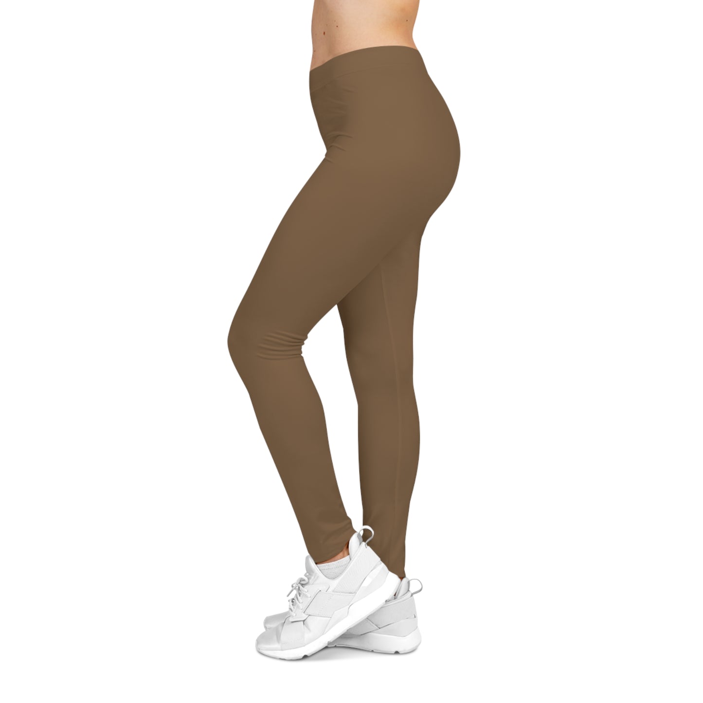 Olive Wood Color Women's Poly-Span Casual Leggings XS-2XL