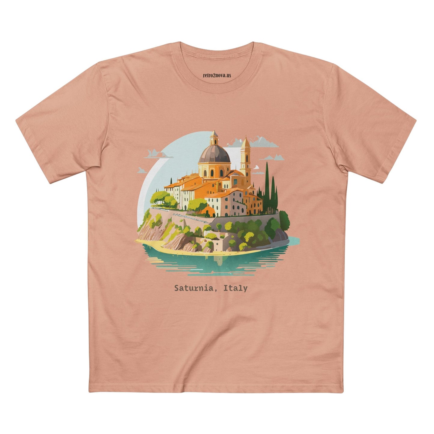 Italy Travel Shirt Unisex Cotton Tee With Original Art Design Retro2Nova Edition