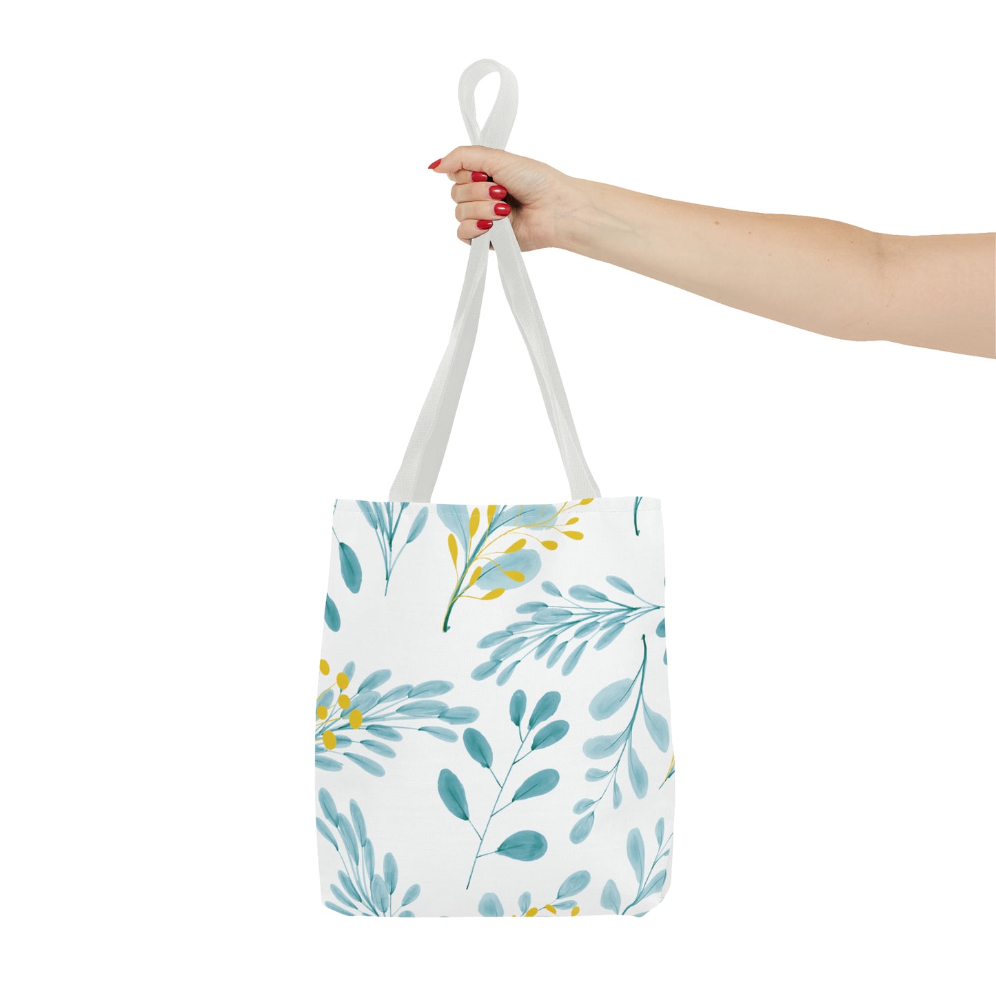 Canvastasche mit floralen Prints 