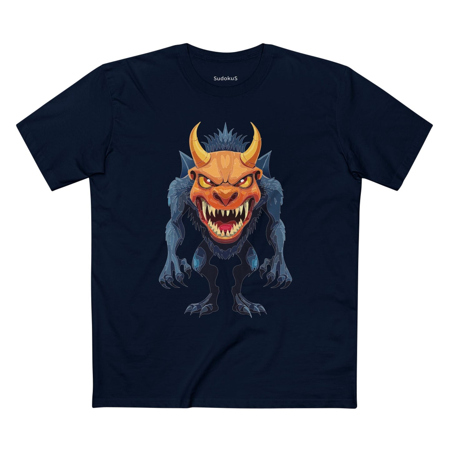 Cartoon Monsters Graphic Unisex 100 Cotton Staple Tee 5