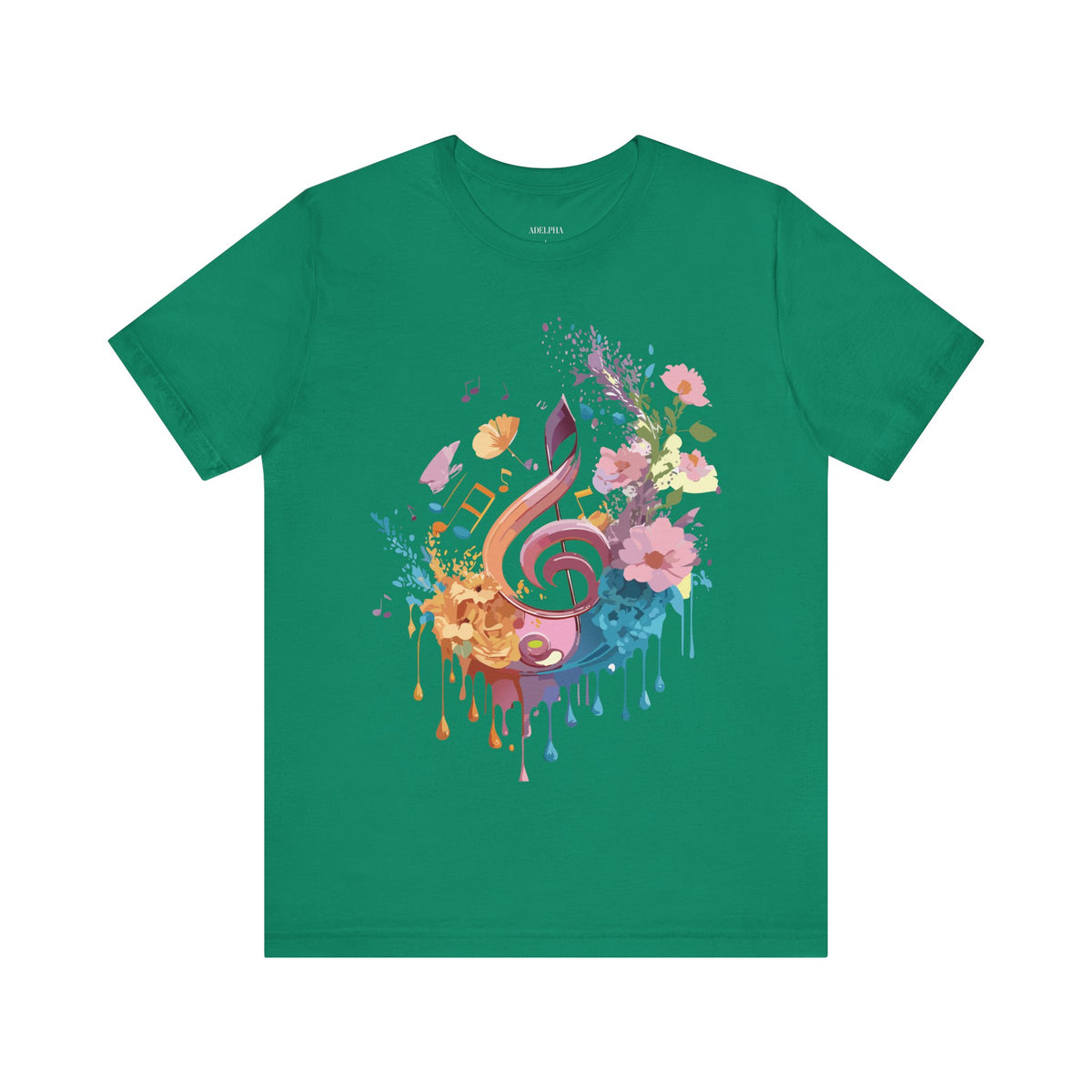 Music Graphic Unisex Cotton Bella+Canvas Tee with Art Design m82