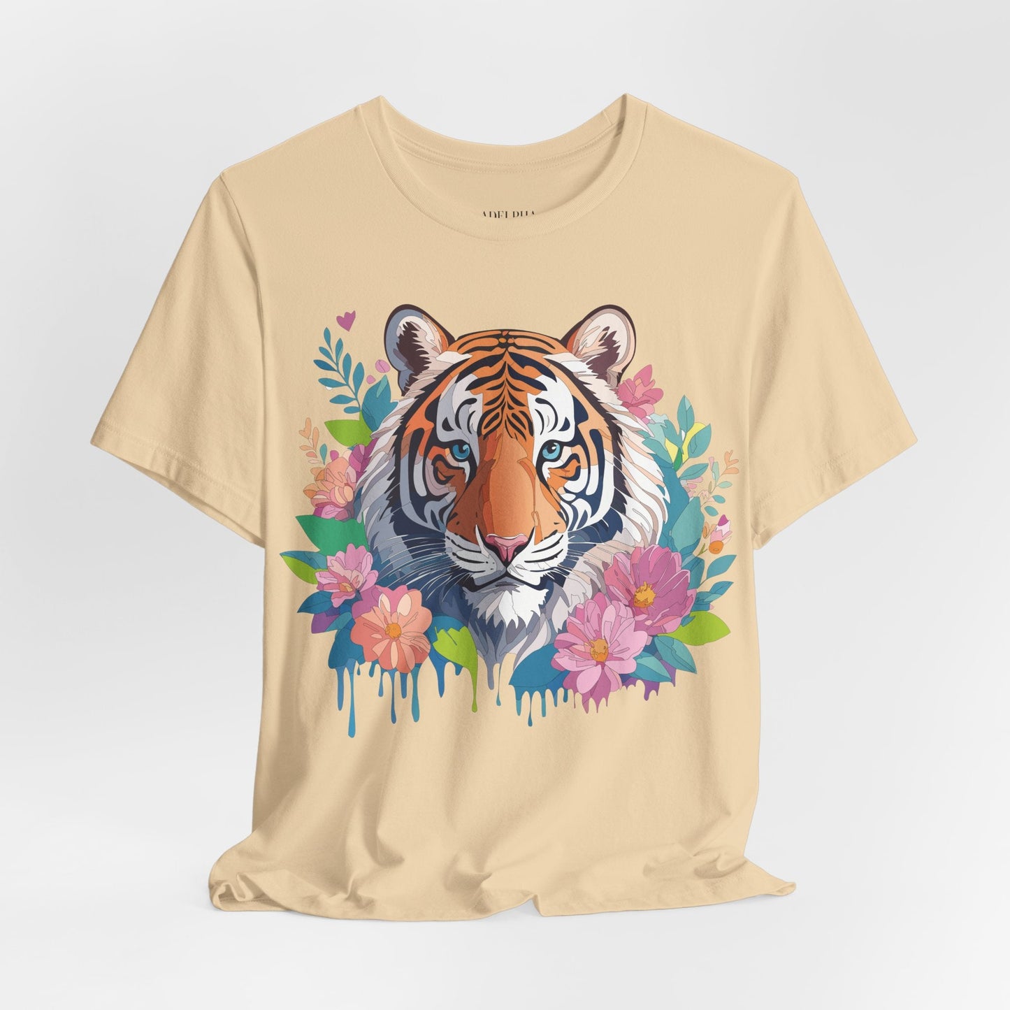 Tiger Graphic Unisex 100 Cotton Vintage Art with Animal Tee 2