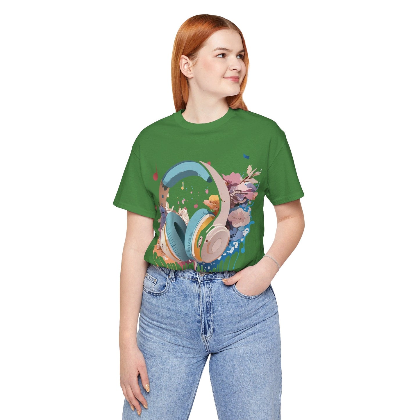 Music Graphic Unisex 100 Cotton Vintage Art with Musical Elements Tee 1