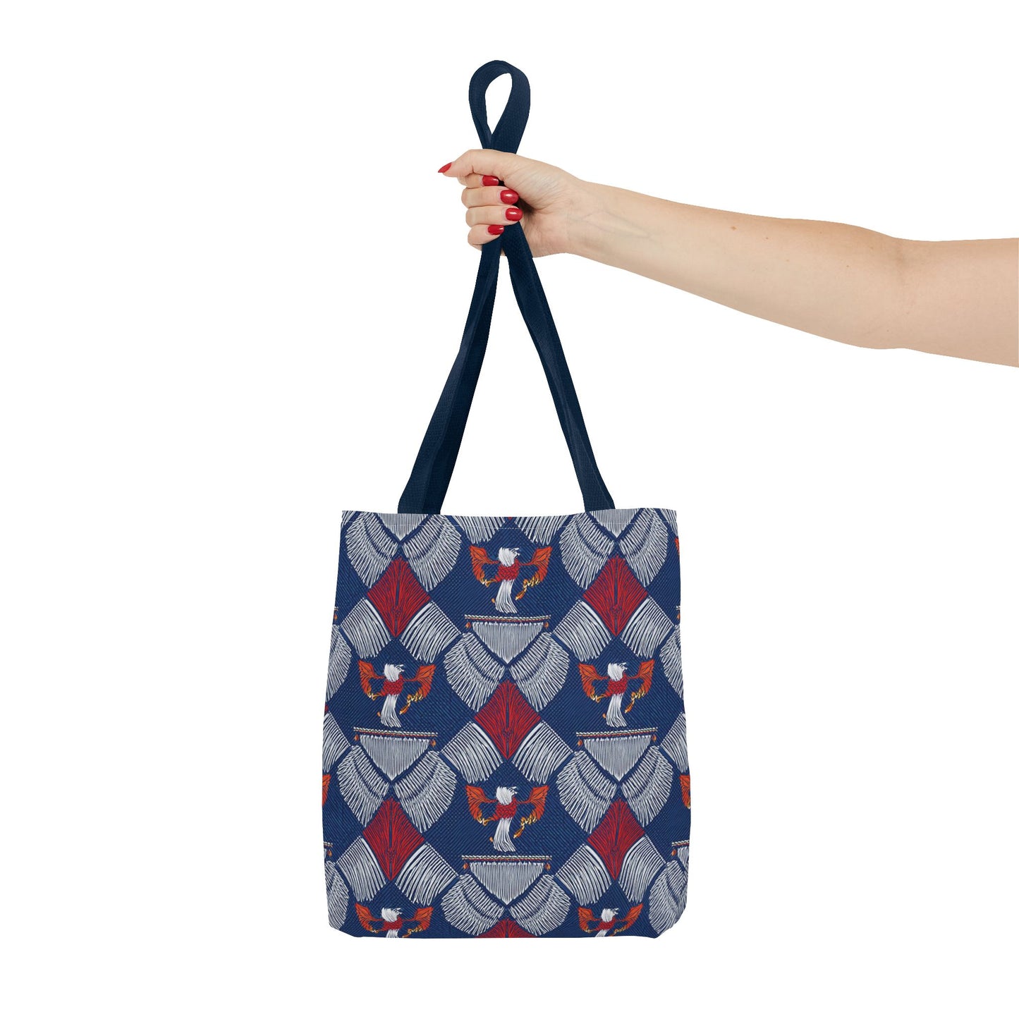 4th of July Graphic Denim Fabric Imitation Print Unisex Canvas Bag Poly Spun 3 Sizes Tote Bag 200-3