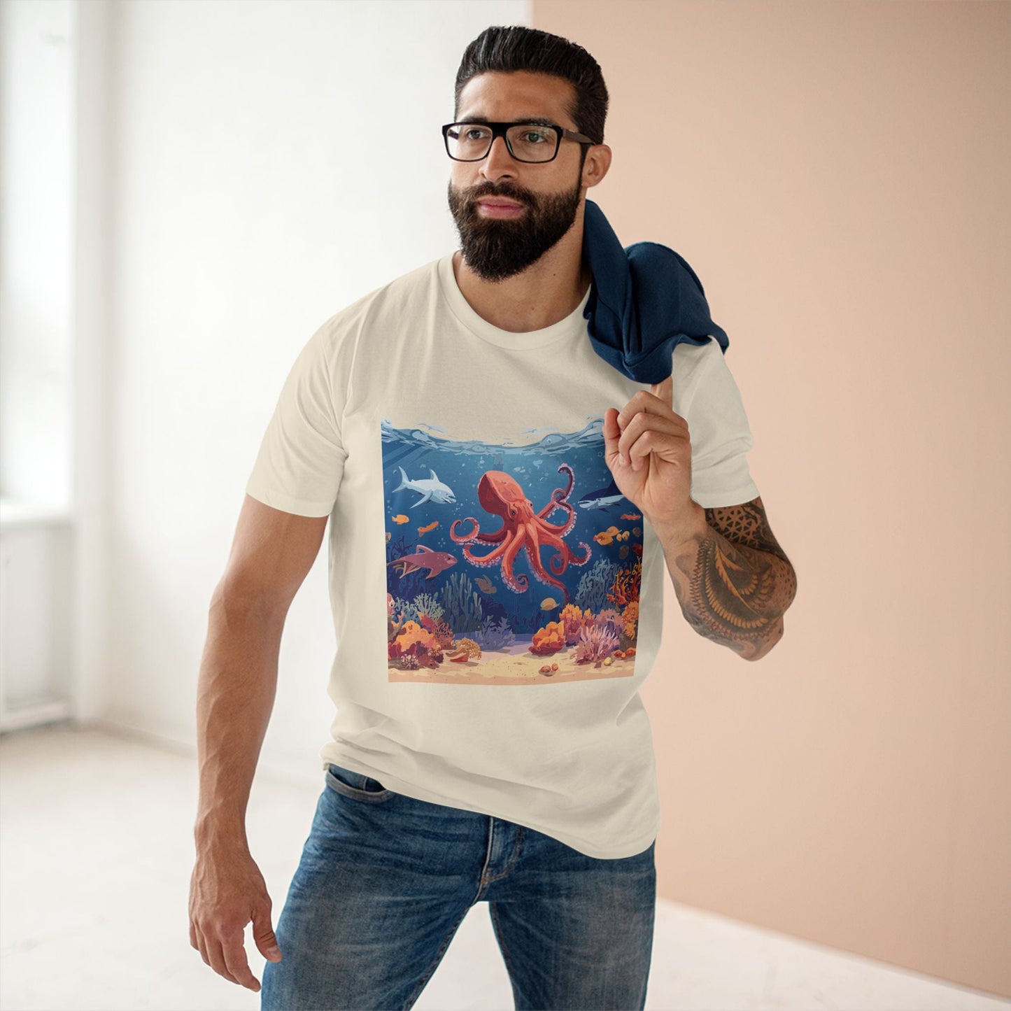 Ocean Shirt Ocean Pacific OP 18 Unisex Premium Cotton Art Tee With Original Art Design Retro2Nova