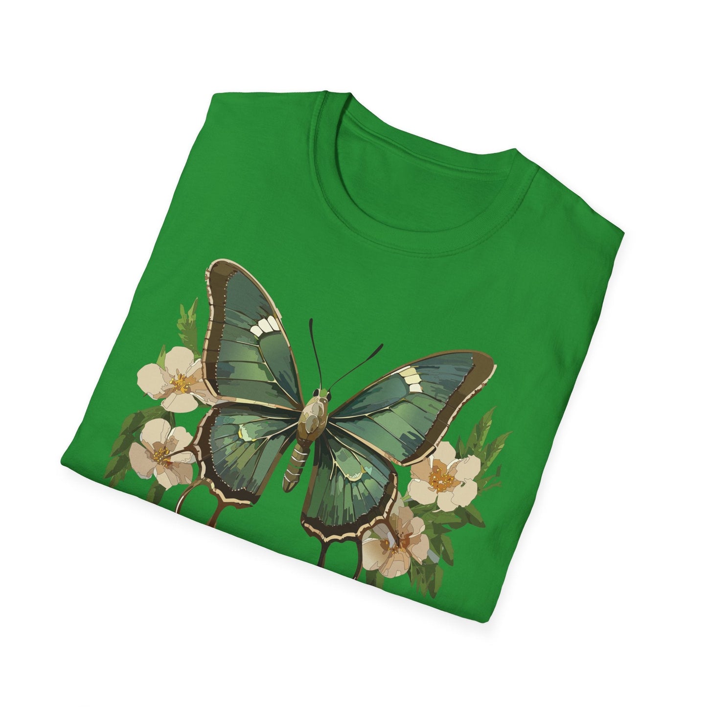 Butterfly Shirt Monarch Style Unisex T Shirt Gildan Softstyle 64000 100 Percent Ring Spun Cotton