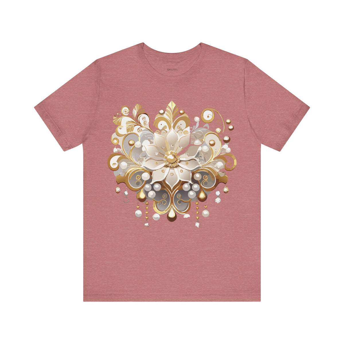 Jewelry Graphic Unisex Cotton Bella+Canvas Tee with Gemstones Art Design m27