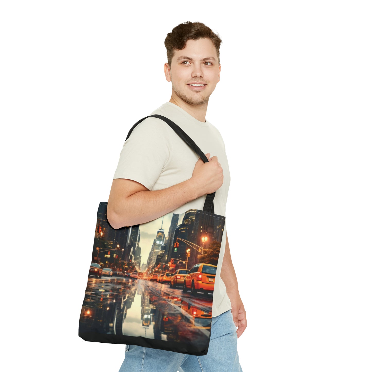 Bolsa de lona con estampado de la ciudad de Nueva York 