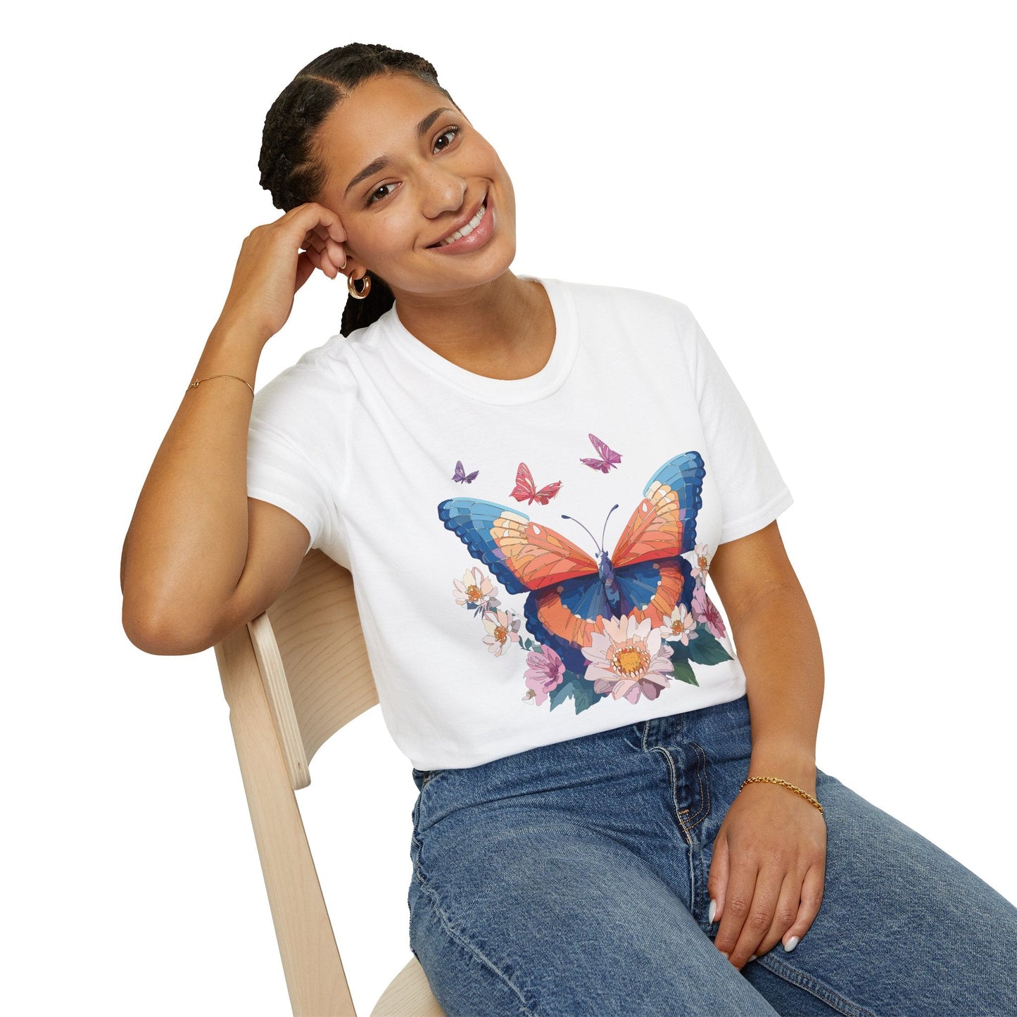 Monarch Butterfly Unisex Softstyle Tee Gildan 64000 Lightweight Breathable 100 Cotton Tee